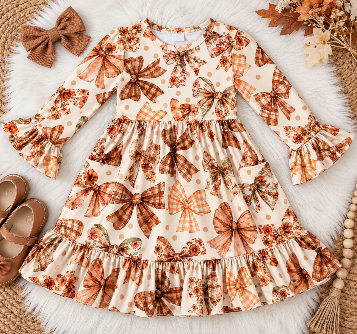 Fall/Thanksgiving Custom 2026-bow dress