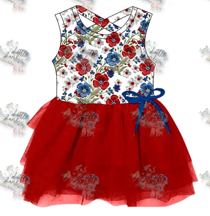 LL 4th July Custom-4th flower dress