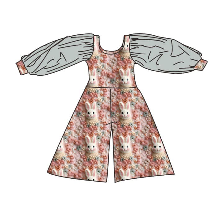 LL Custom Bunny Romper RTS