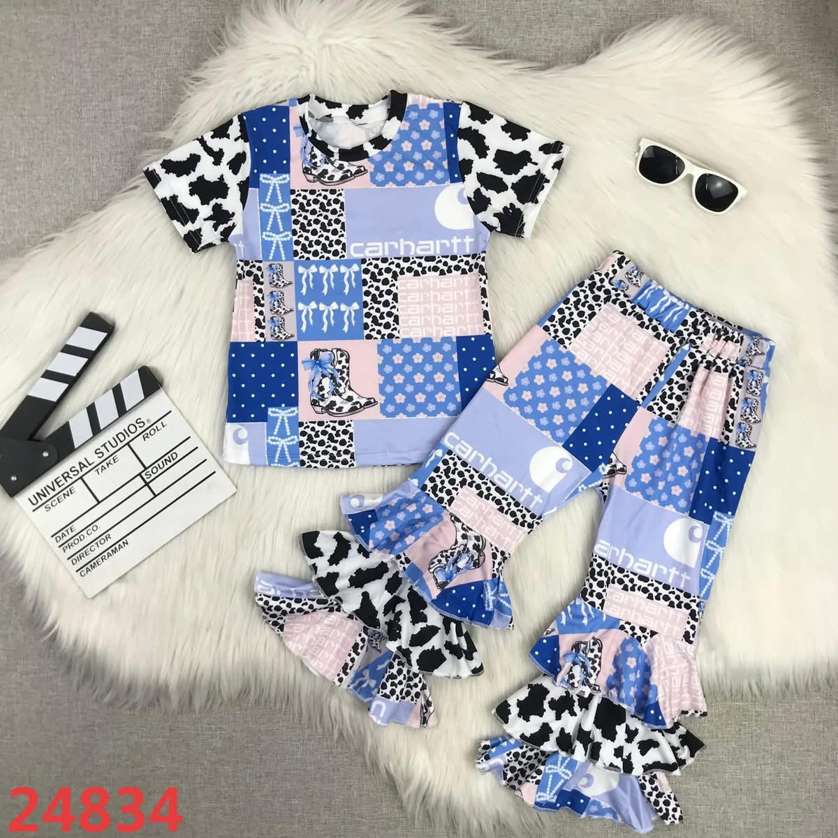 September-preorder-2025-End -blue carhartt outfit with pants with frill