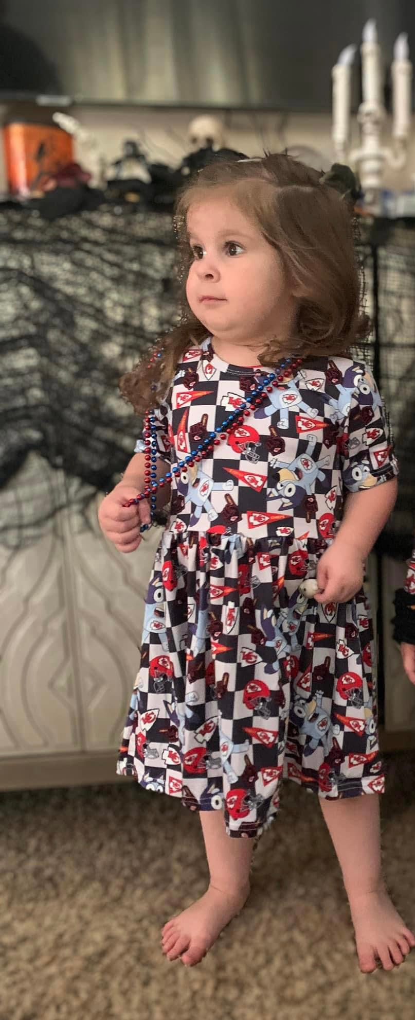 Chiefs Bluey dress