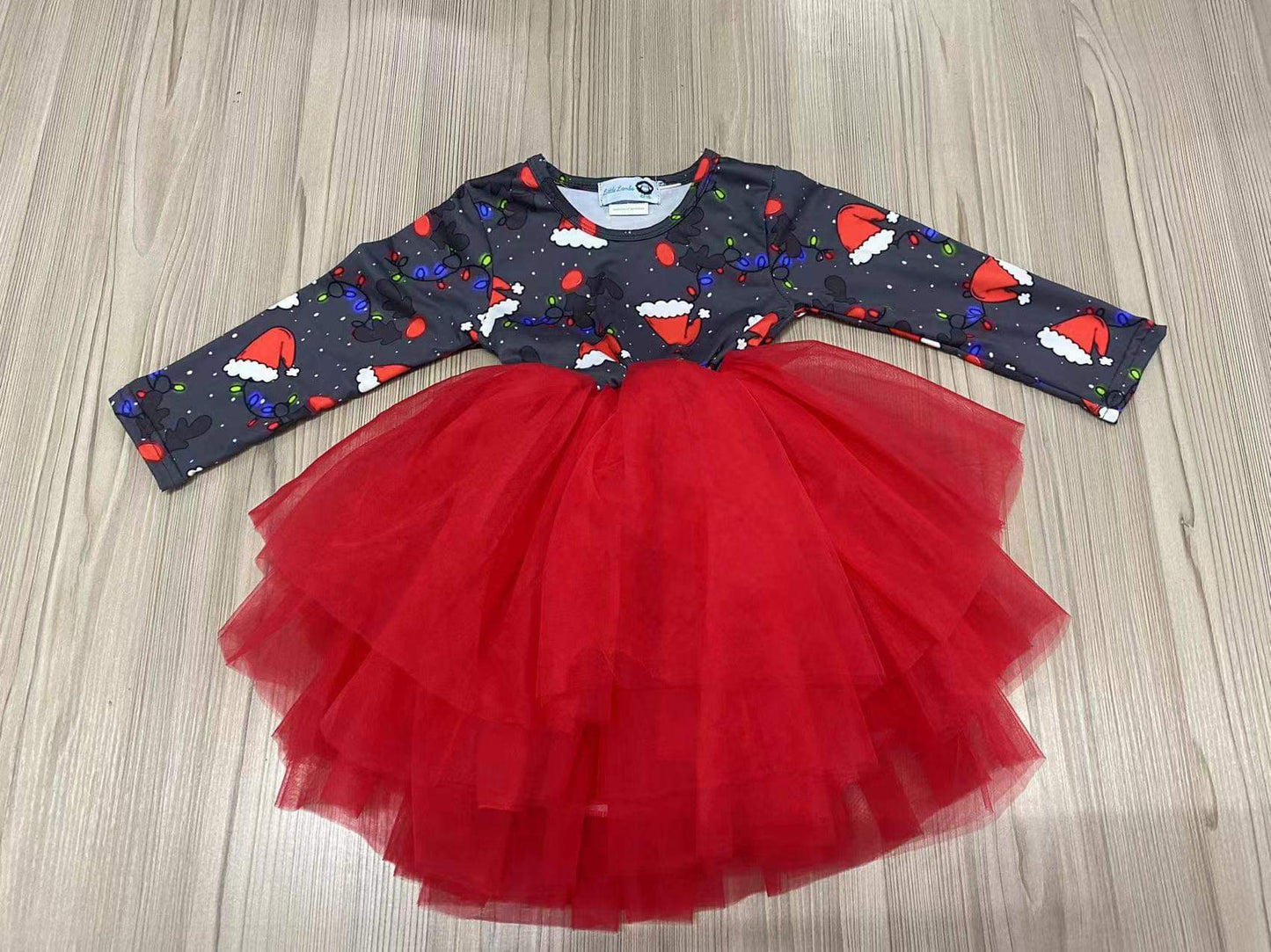 LL custom- Santa hat tulle dress