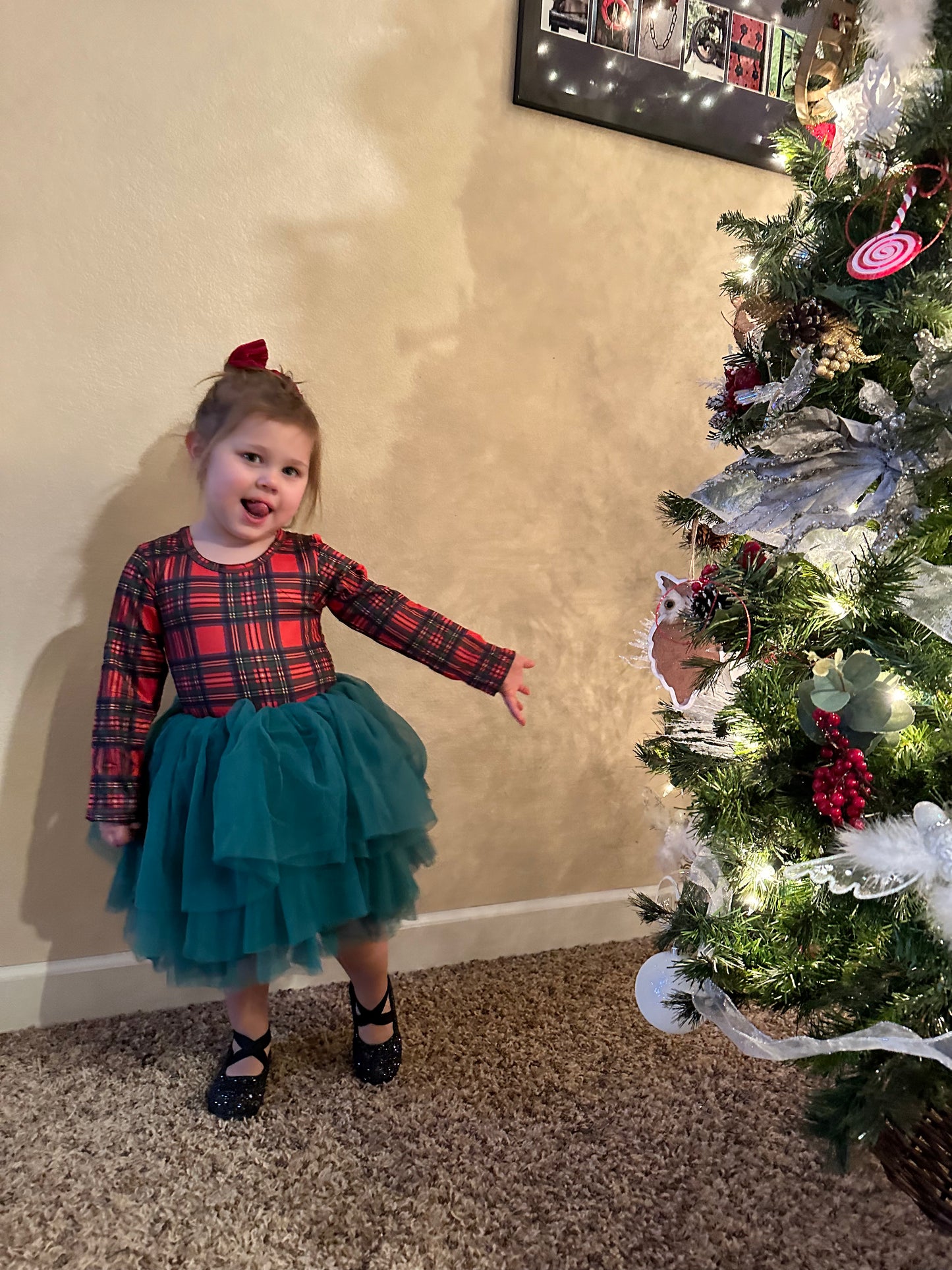 LL custom- Christmas plaid dress