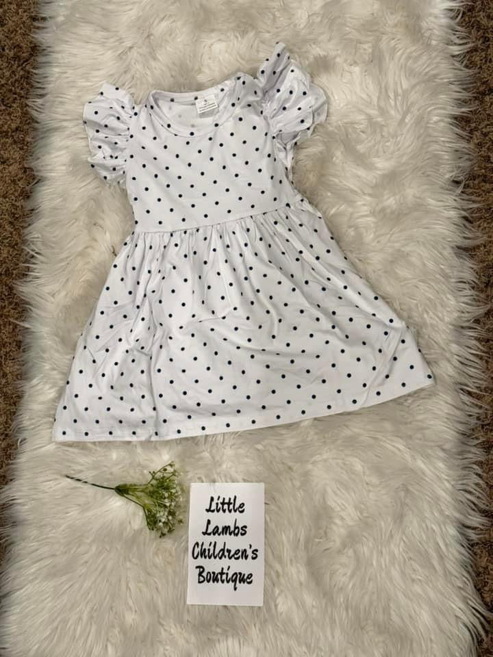 White polka dot dress
