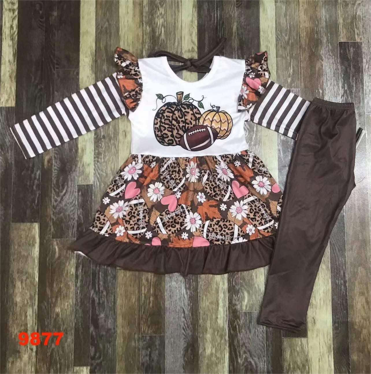 September-preorder-2025-clearance-football flower dress with pants