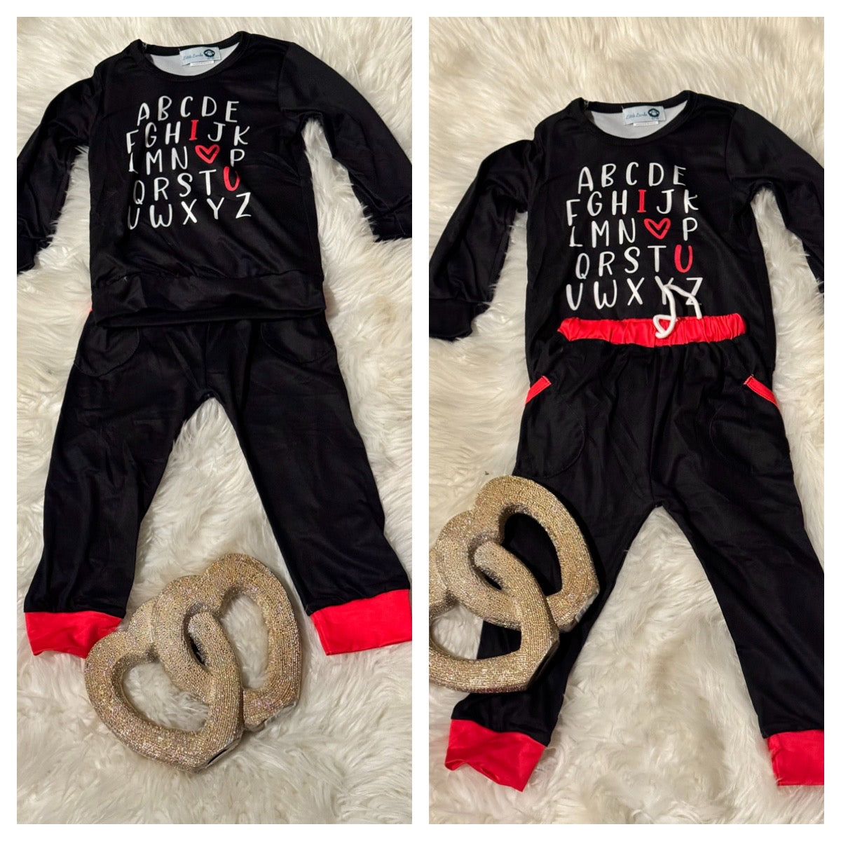 I ❤️ U pant set