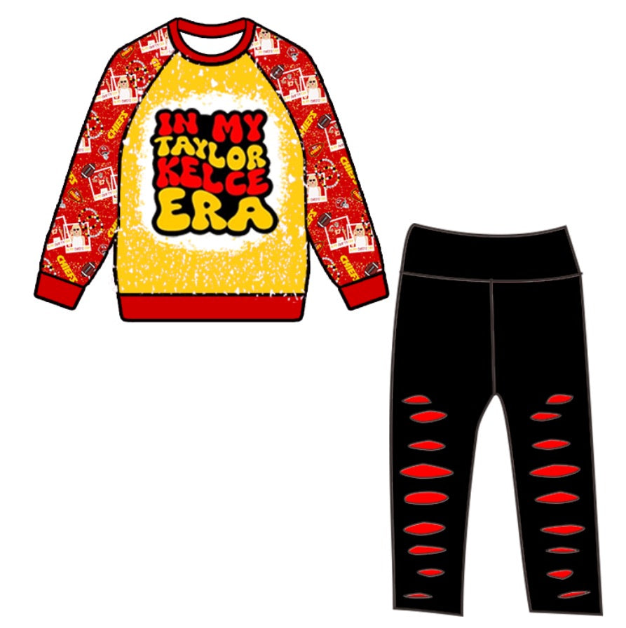 LL custom Kelce Taylor legging set