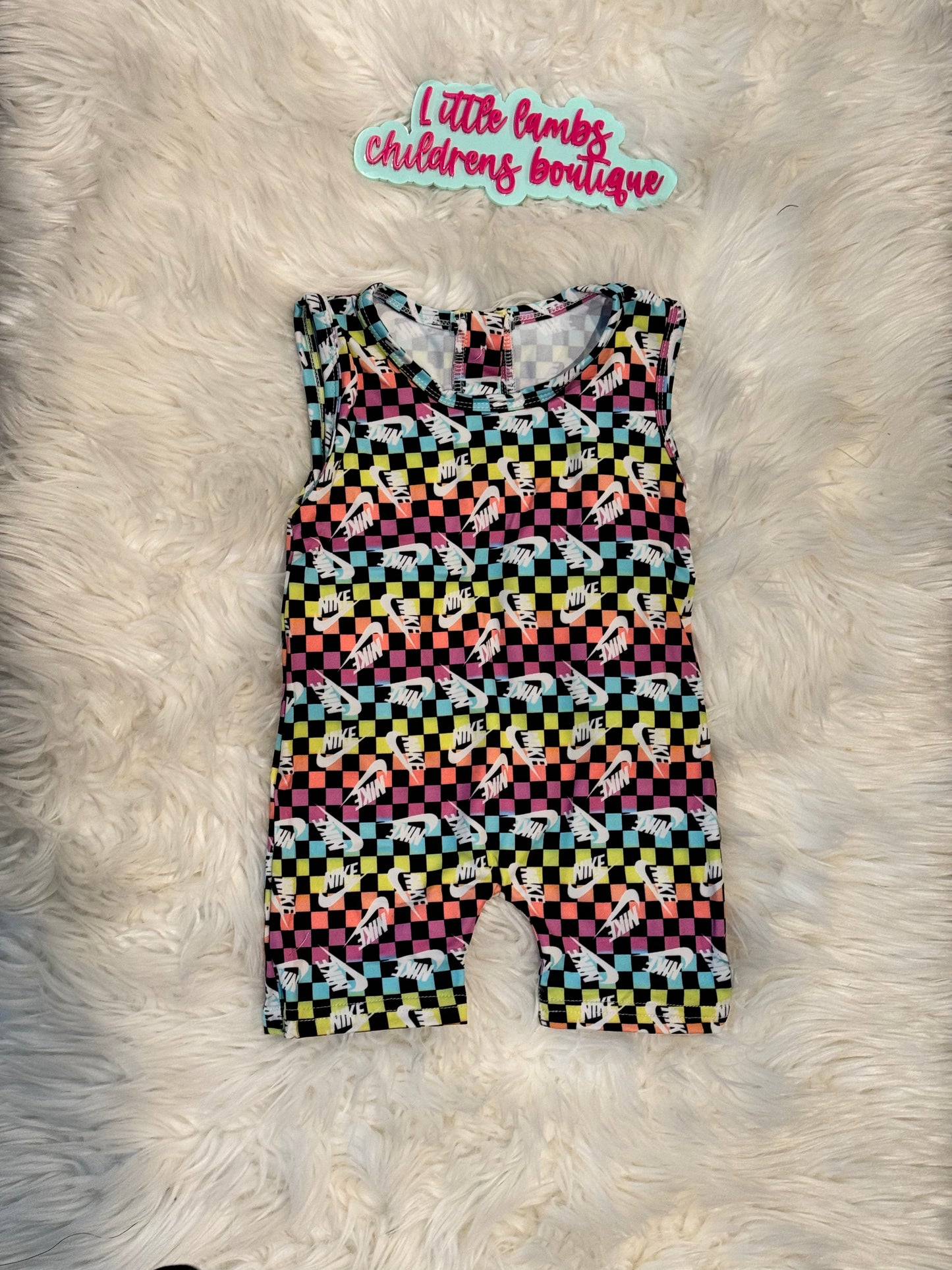LL custom Nike Ollie romper and shirt