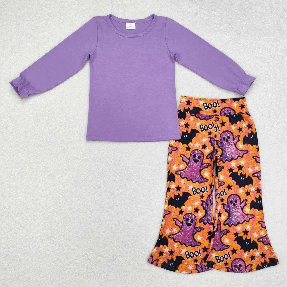 September-preorder-2025-Aier-purple shirt with orange pants with Halloween