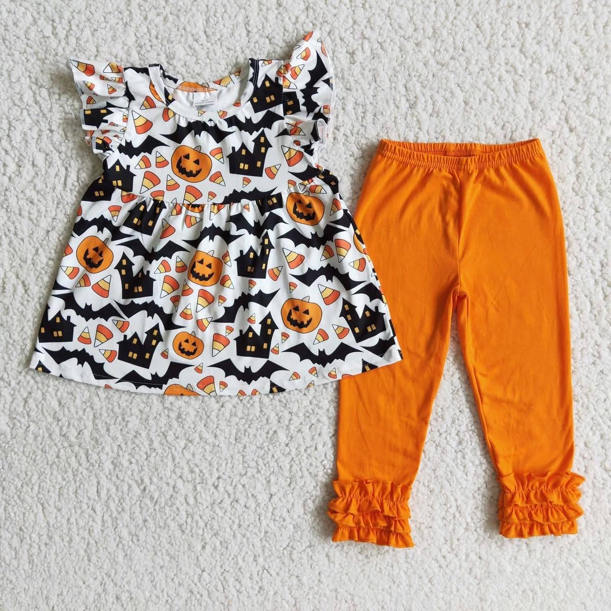 September-preorder-2025-Aier Orange pants with Halloween shirt
