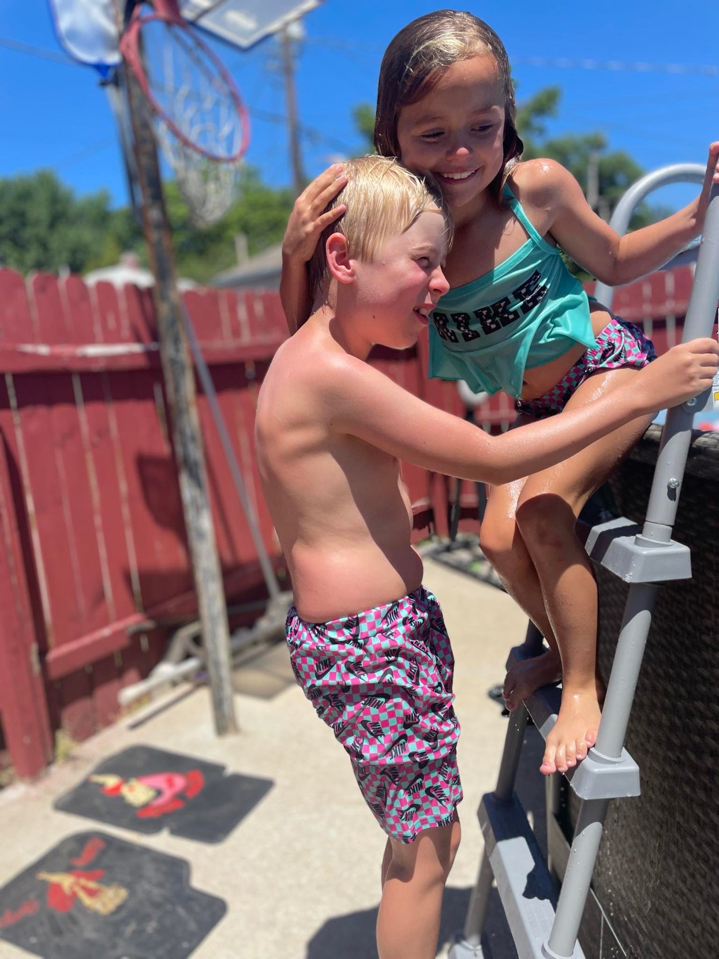 LL custom purple pink Nike swimsuit