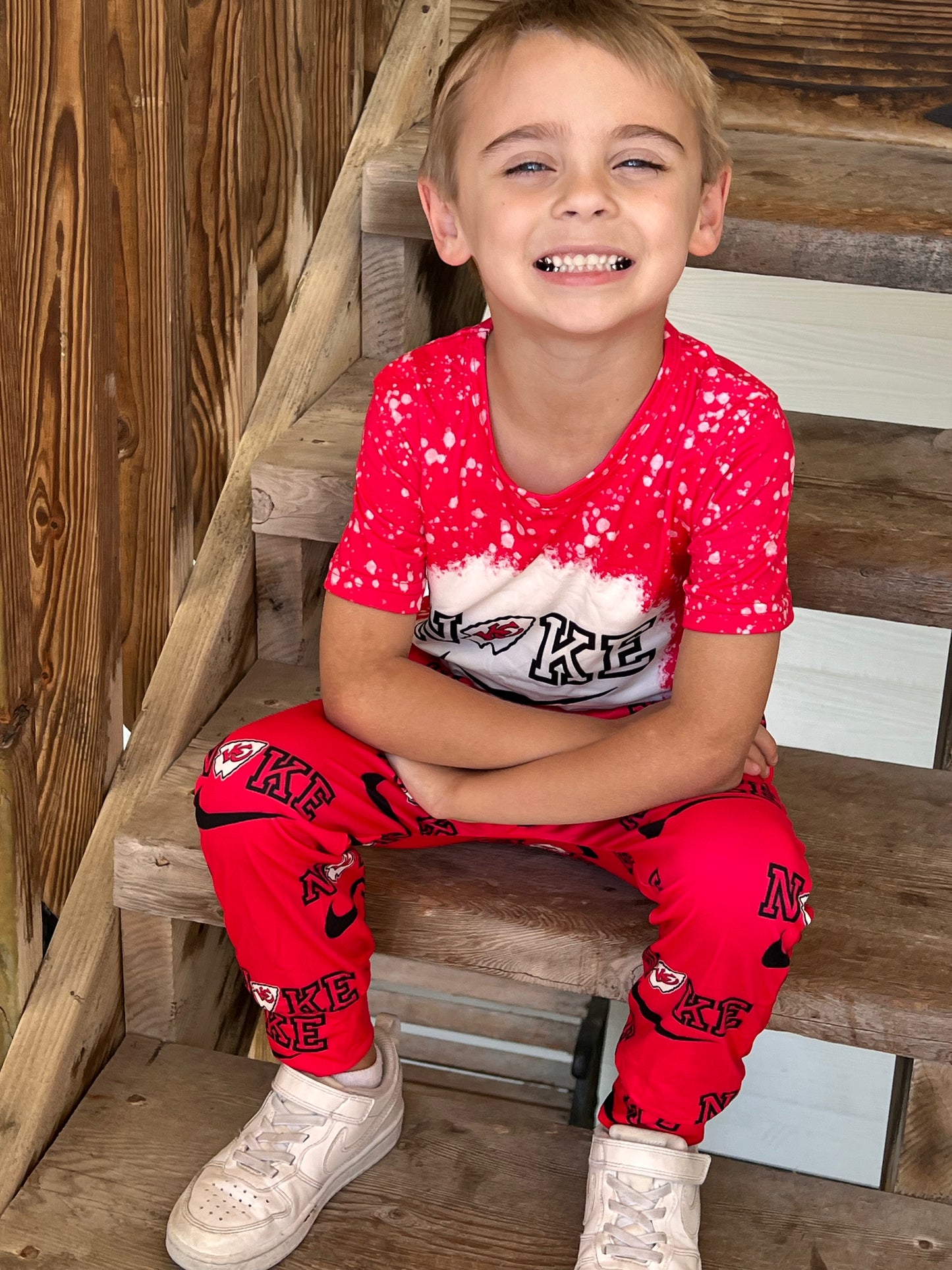LL Chiefs Red jogger set Custom