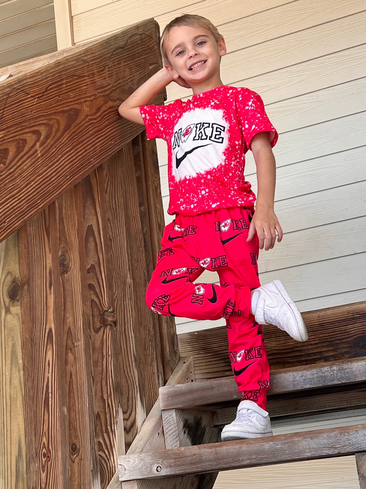 LL Chiefs Red jogger set Custom