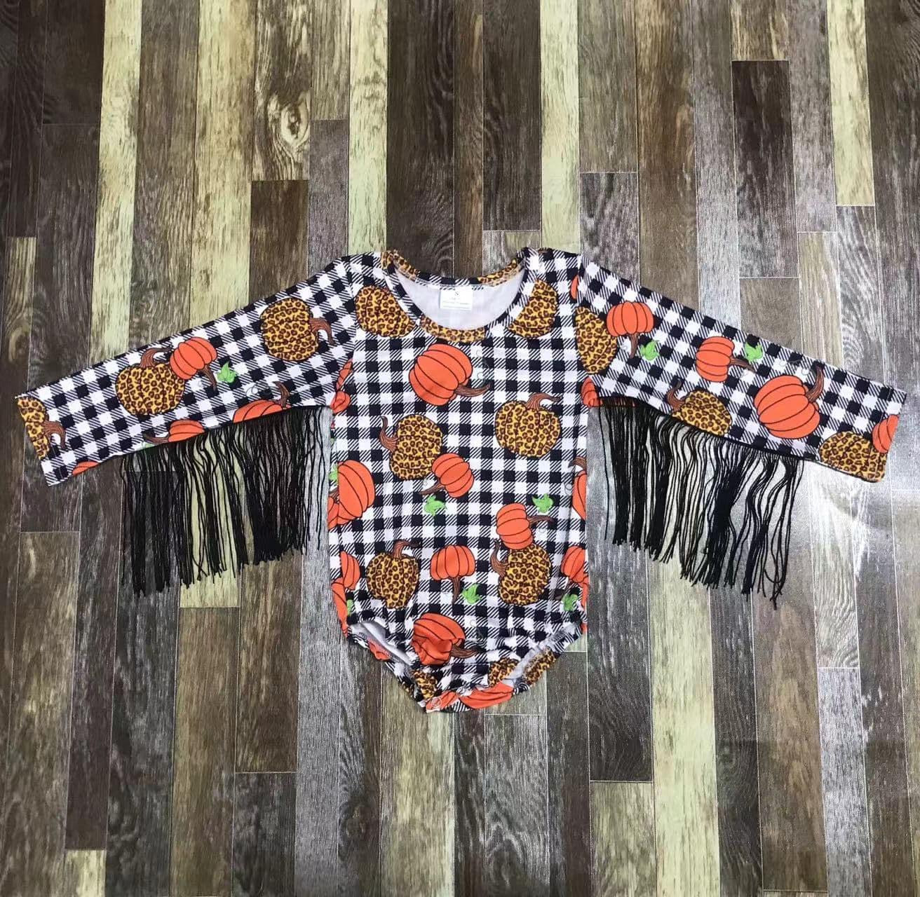 Pumpkin Romper with Fringe