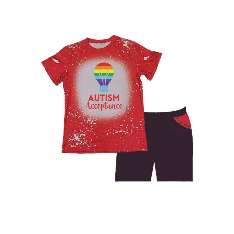 Autism awareness custom short set