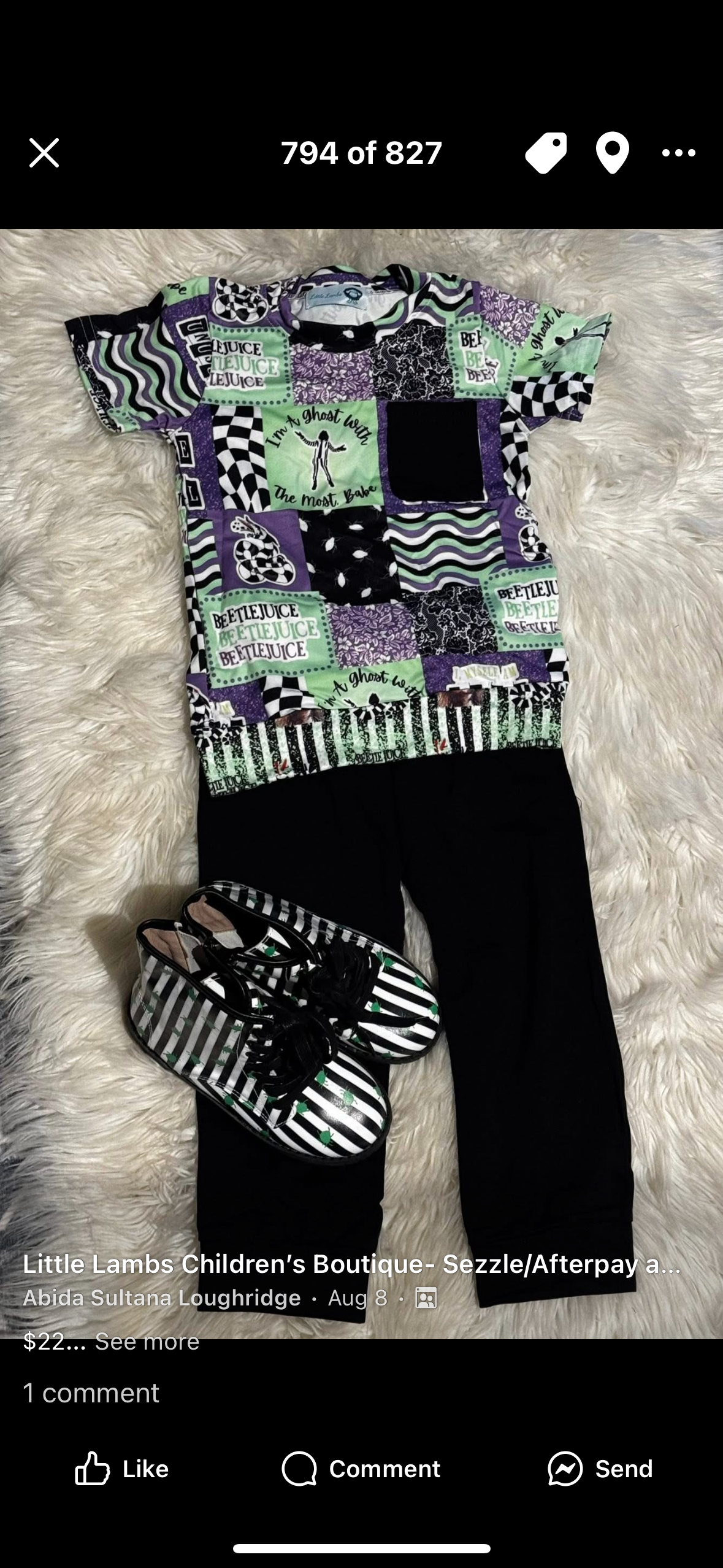 Halloweenlive2025-Beetlejuice pant set