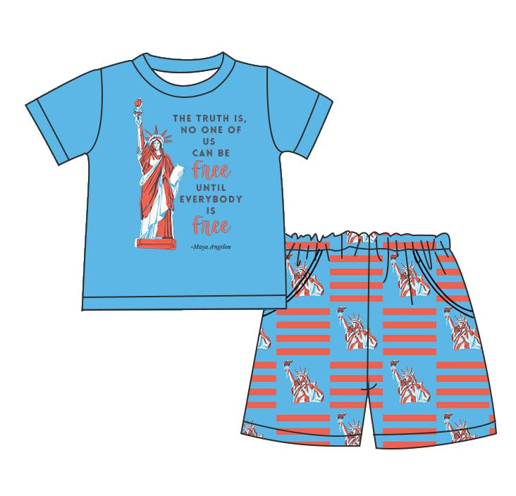LL 4th July Custom-maya Angelou kids with pockets