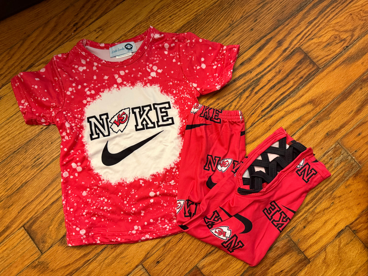 LL Chiefs Red Girls legging set Custom