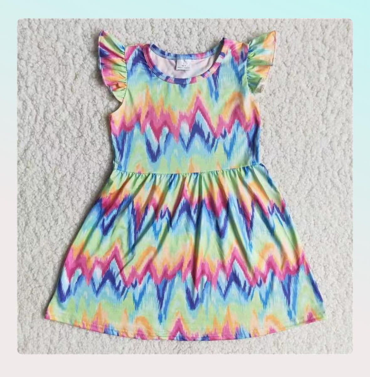 Girls tie die dress britt