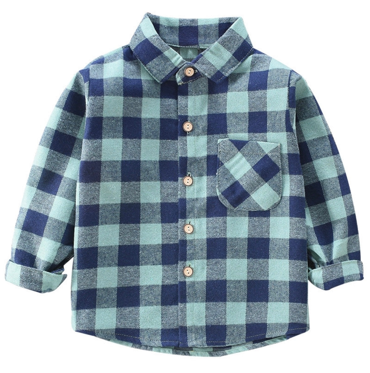 Plaid shirt with collar