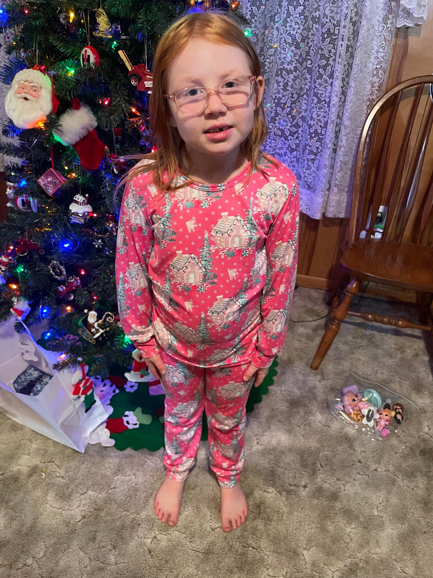Pink Gingerbread House Pjs