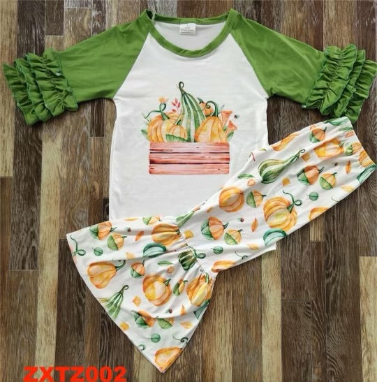 Green pumpkin bells set