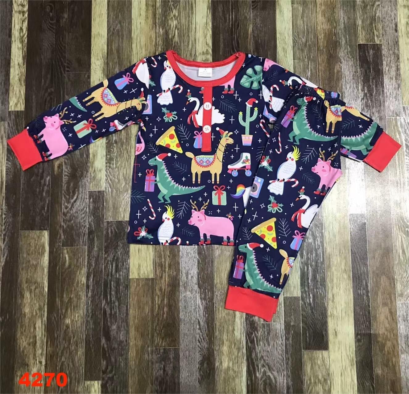 Dino Christmas PJs