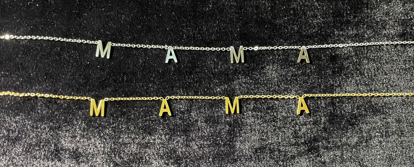 Stainless Steel Mama Necklace
