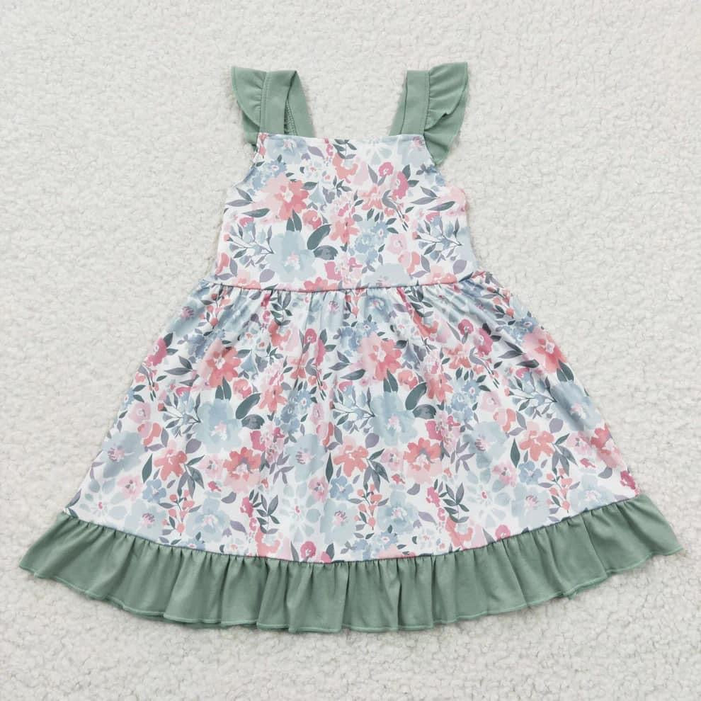 RTS olive floral dress