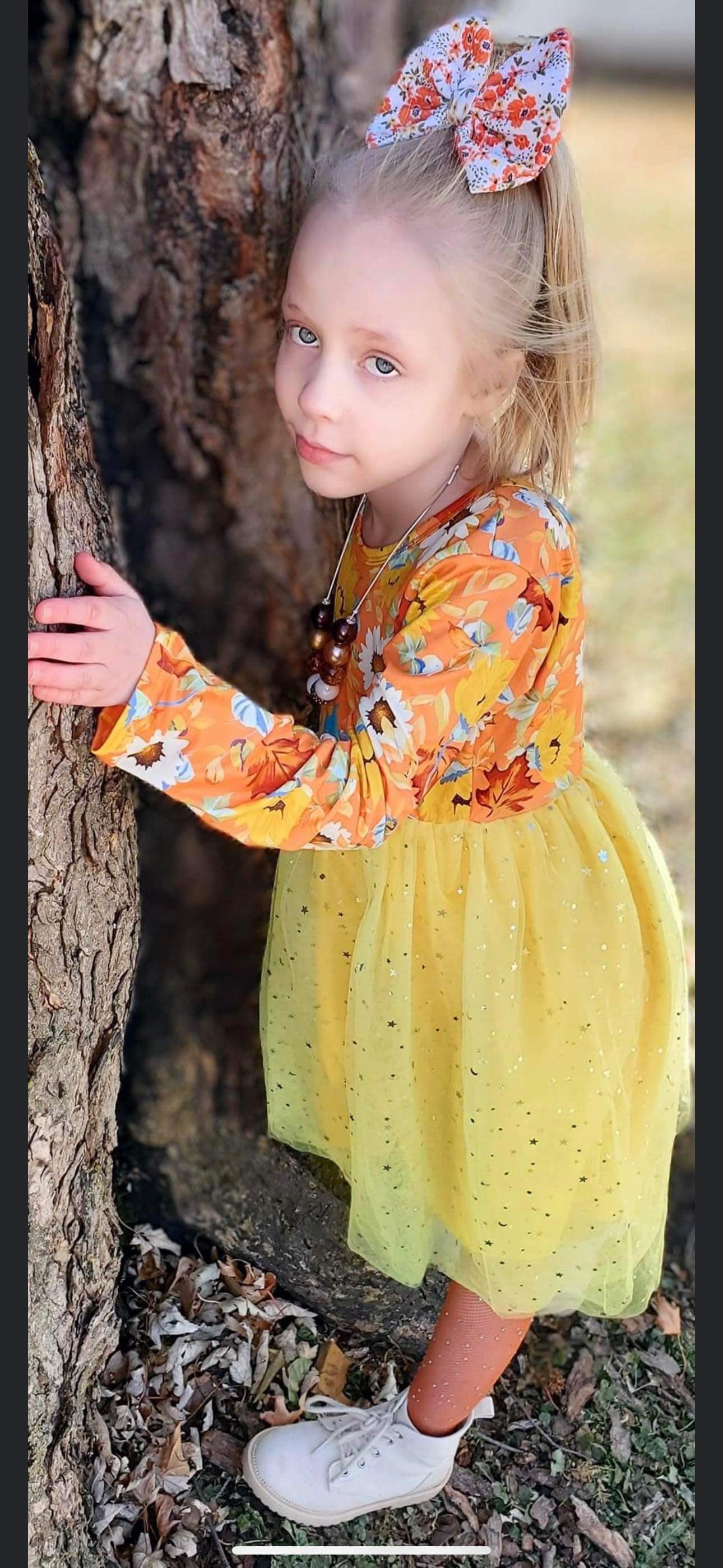 Yellow fall dress
