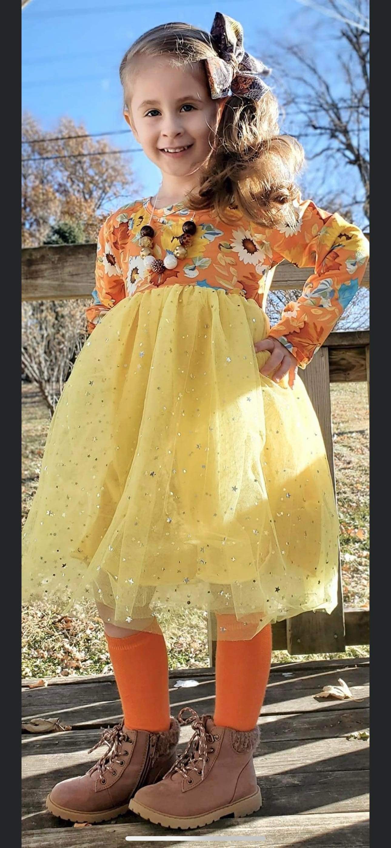 Yellow fall dress