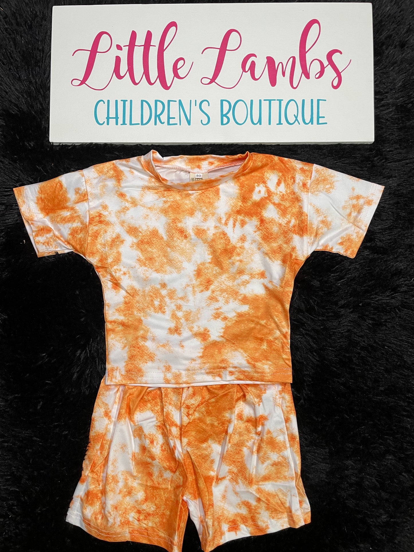 Orange and White Tie Dye Outfit