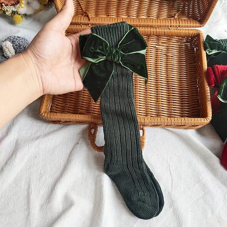 Green Bowknot Socks