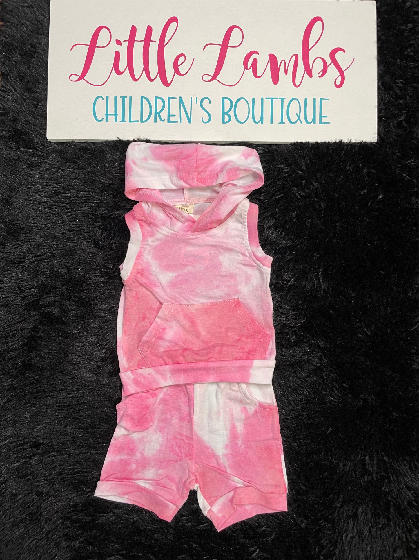 Pink and White Tie Dye Outfit
