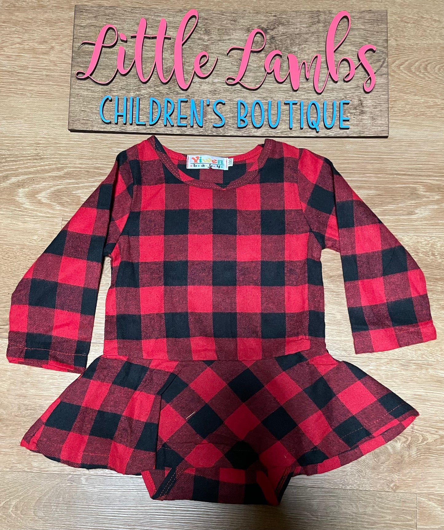 Plaid onesie dress