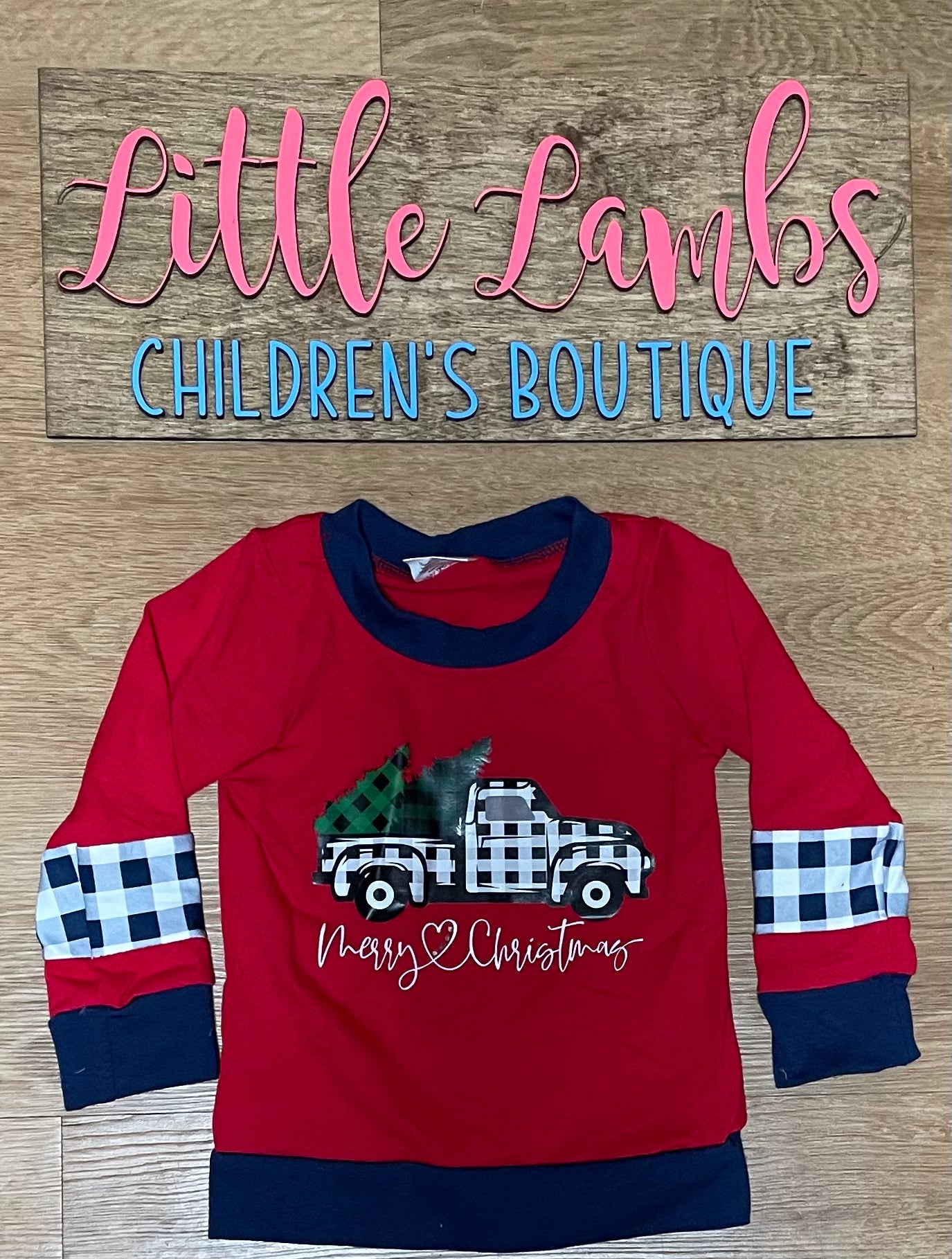 Plaid Christmas tree Truck shirt