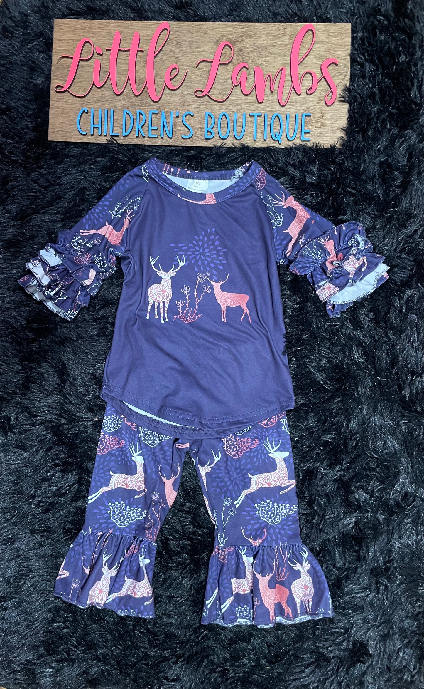 Winter deer girls outfit