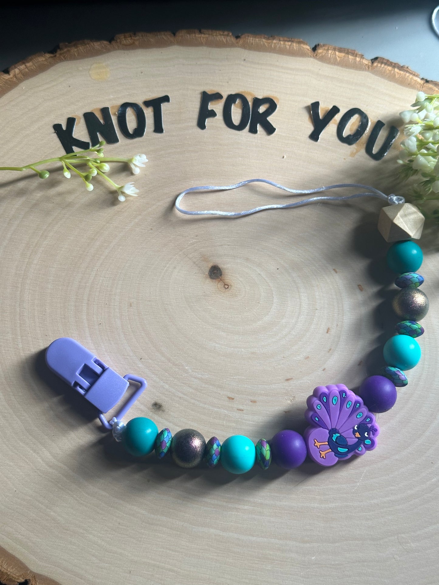 Silicone beaded Pacifier clip
