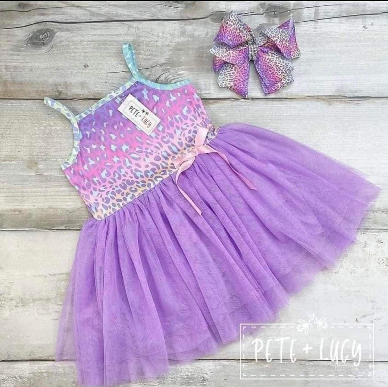 Pete and Lucy-A Pastel Jungle Tulle Dress