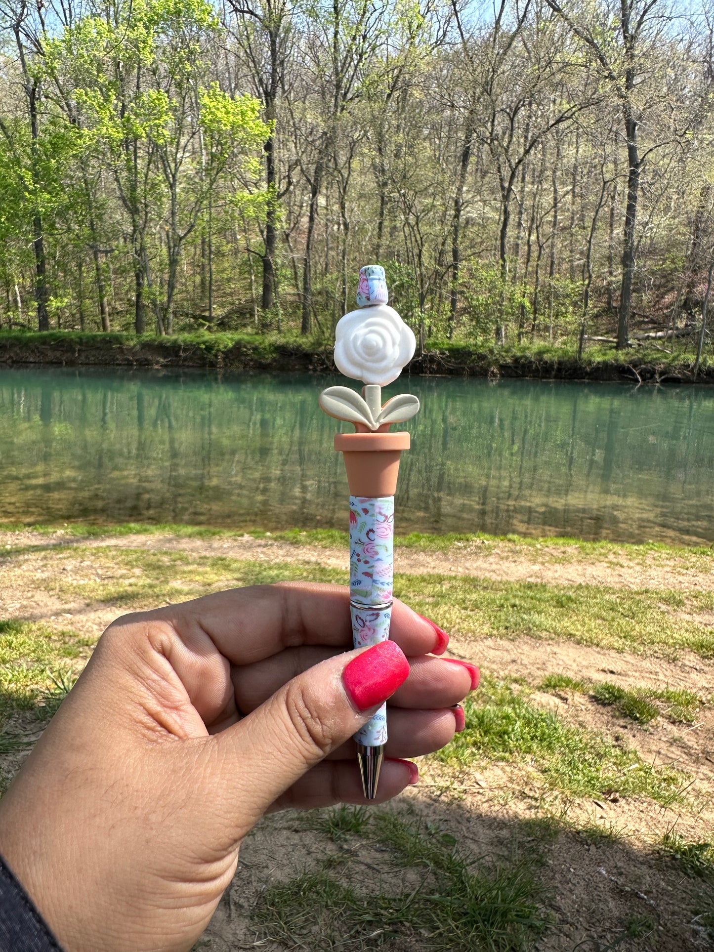 RTS pen - flower pot white