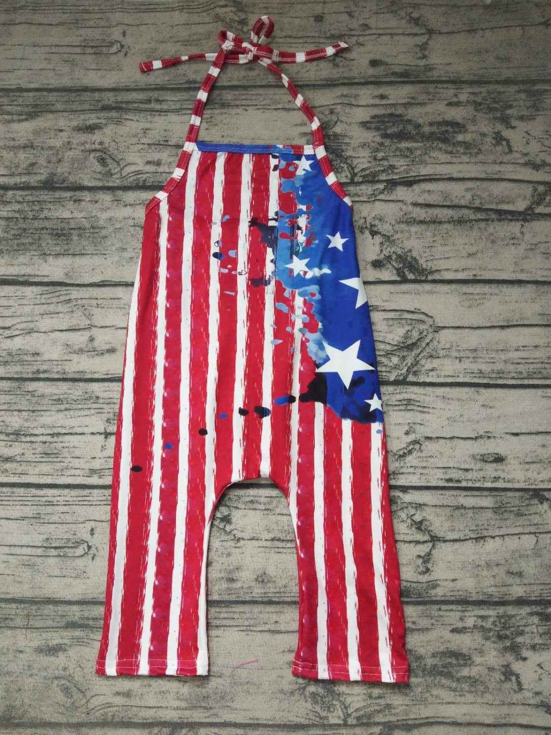 Girls 4th July Romper