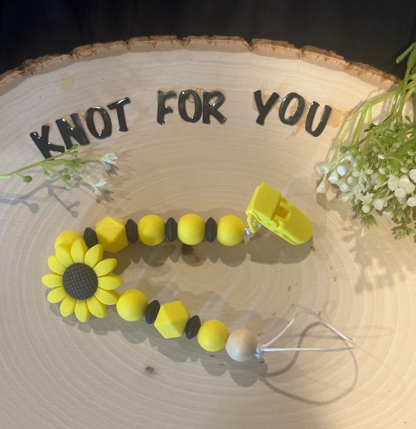 Silicone beaded Pacifier clip