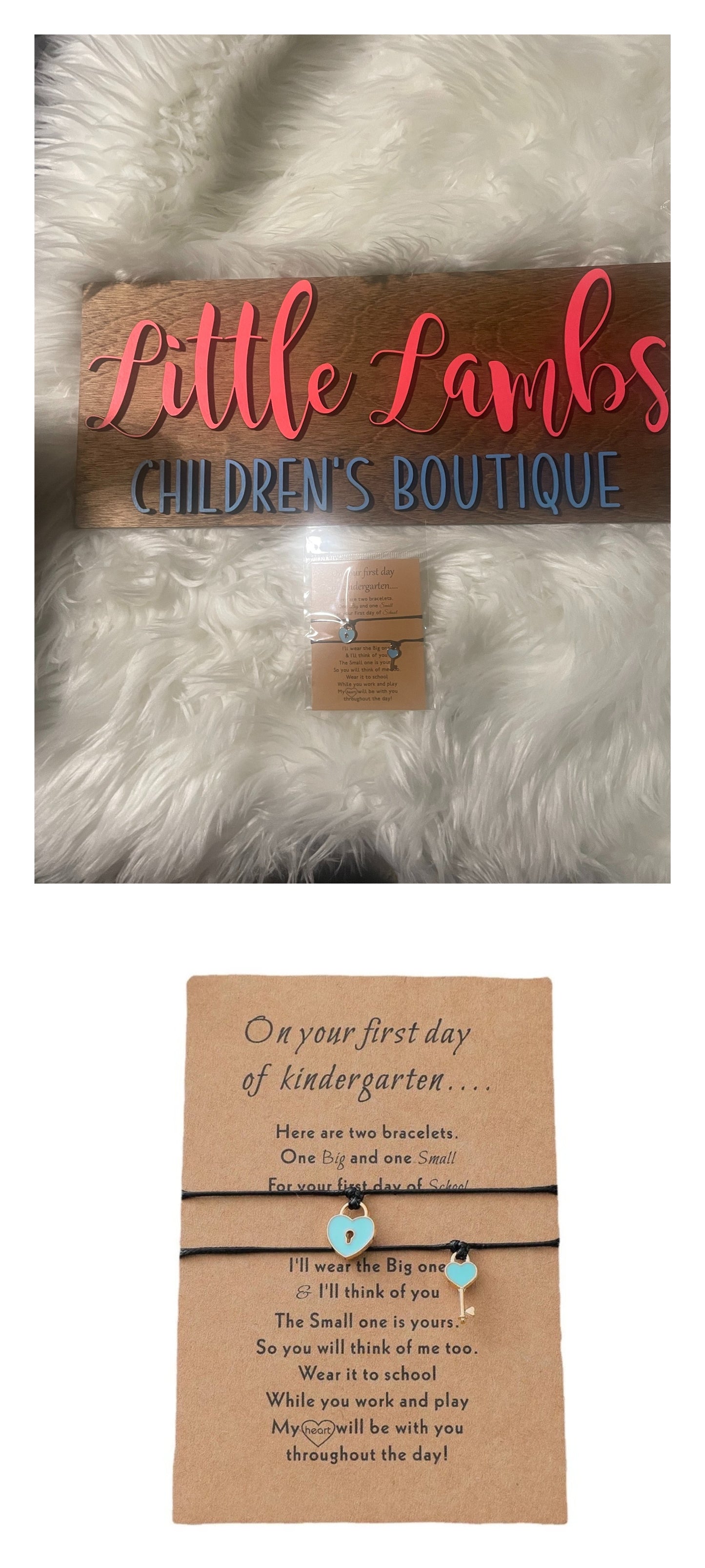 Kindergarten bracelet lock and key blue