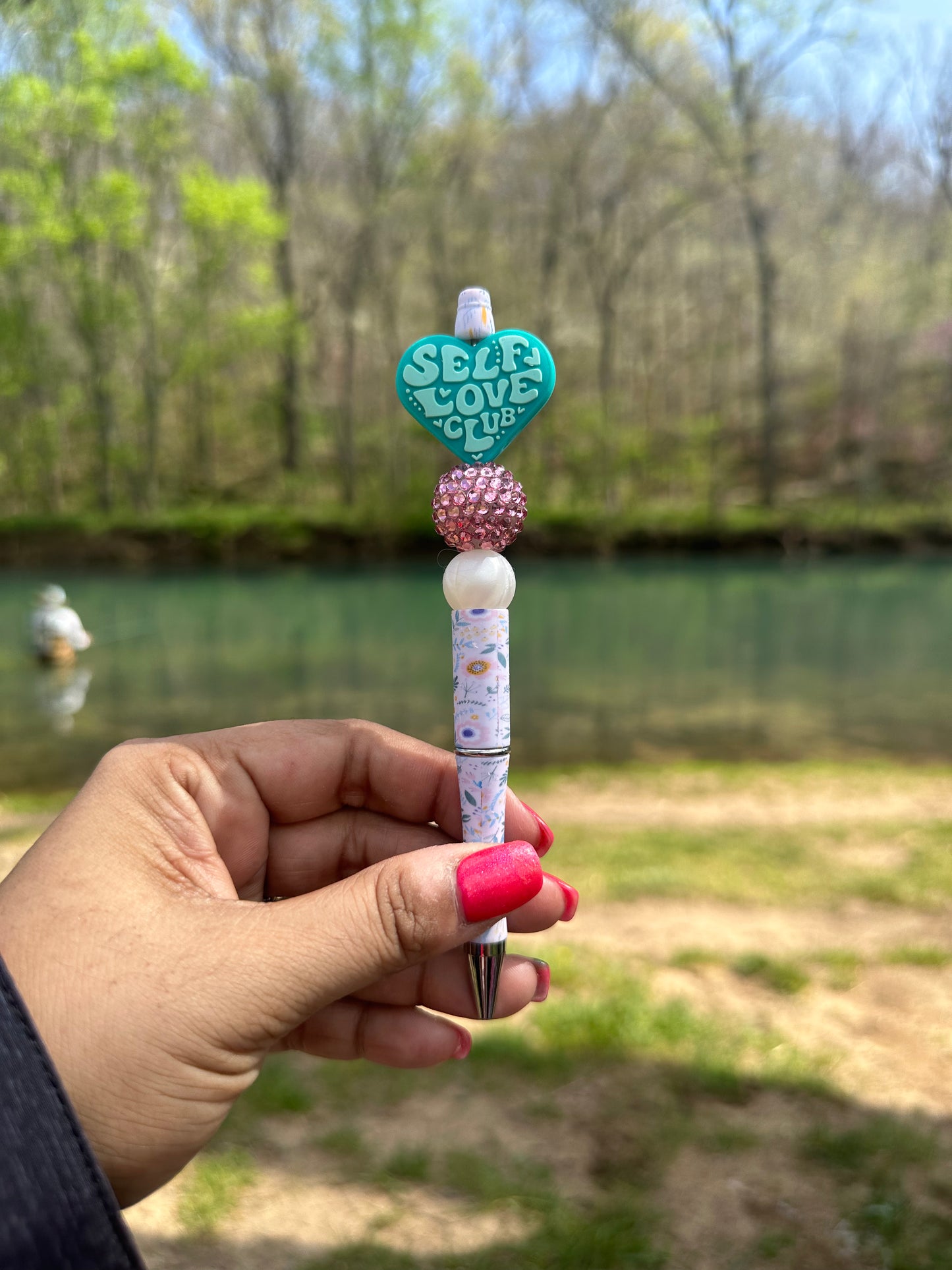 RTS pen - self love with pink rhinestone