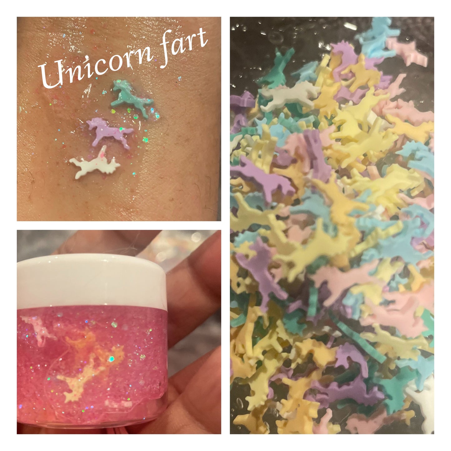 Unicorn fart Glitter hair gel