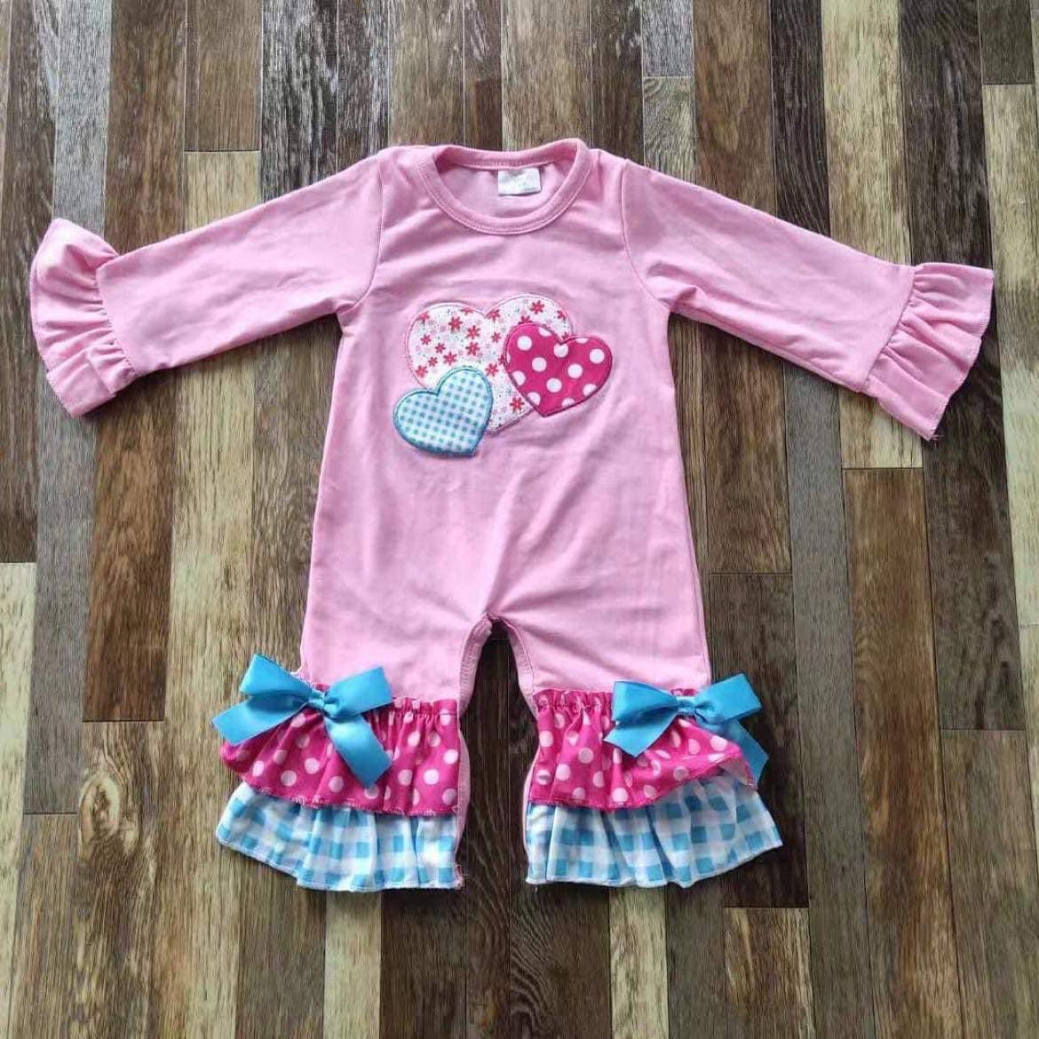 Pink Heart Romper