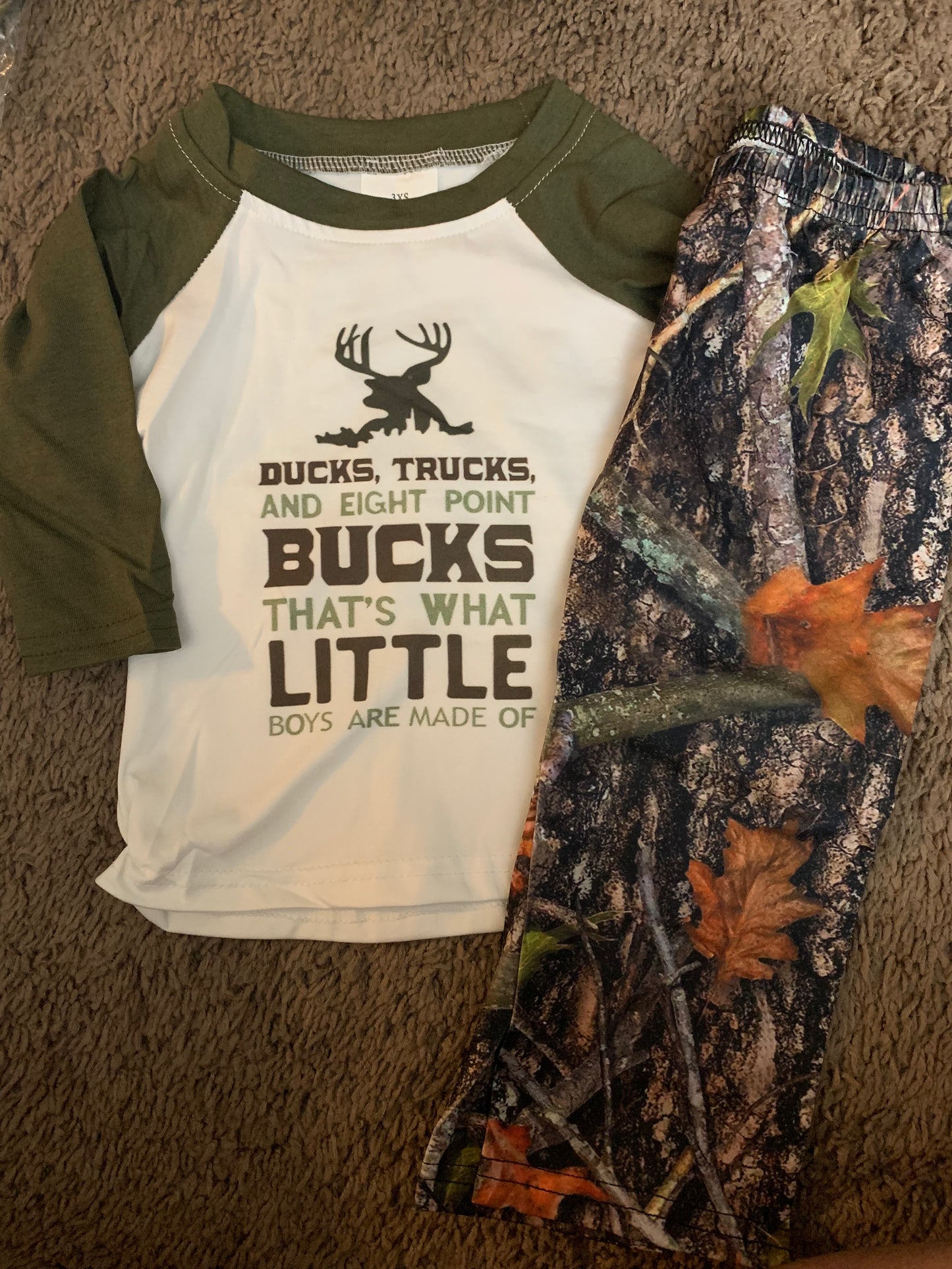 Boy’s Ducks Trucks and 8 Point Bucks