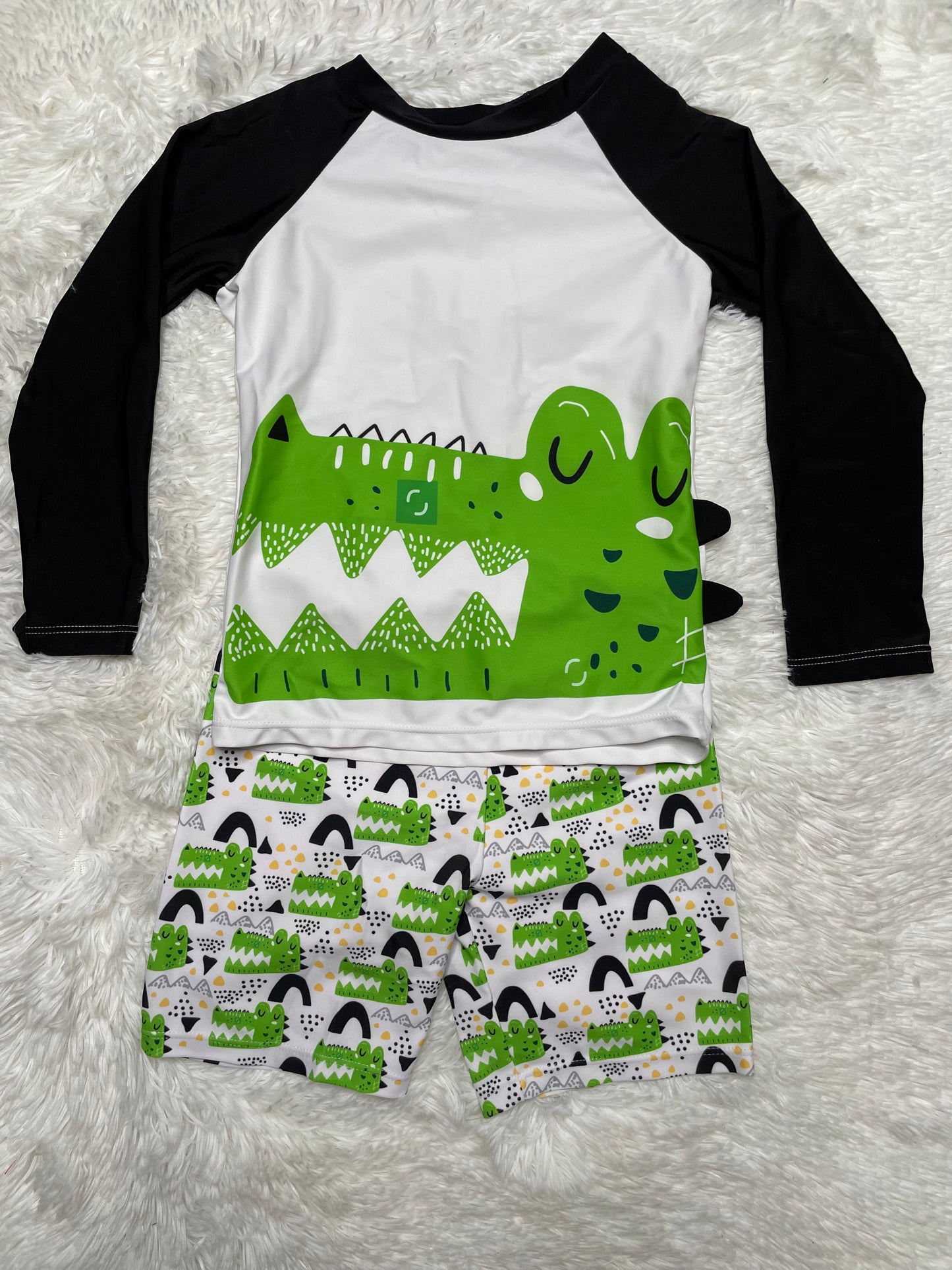 Crocodile boy’s swim trunk outfit