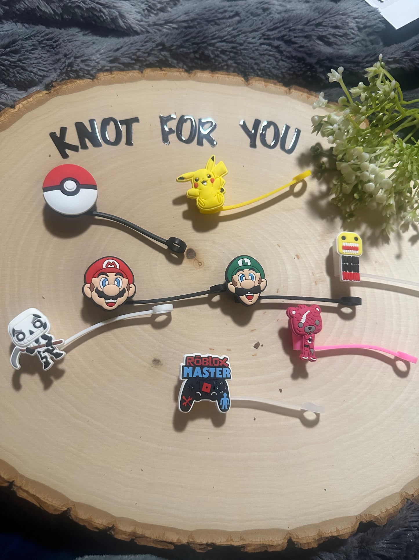 Silicone straw cover- Video game Silicone straw cover