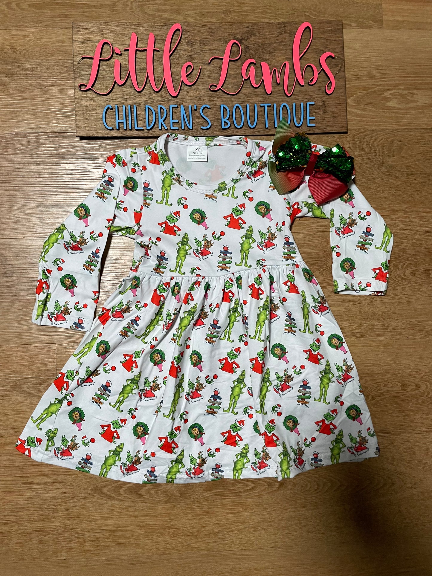 Grinch white dress
